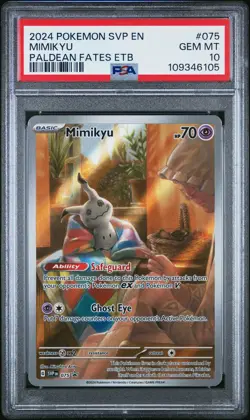 2024 POKEMON SVP EN-SV BLACK STAR PROMO #075 MIMIKYU PSA 10 - Image 1
