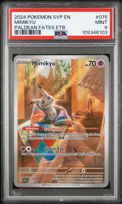 2024 POKEMON SVP EN-SV BLACK STAR PROMO #075 MIMIKYU PSA 9 - Image 1