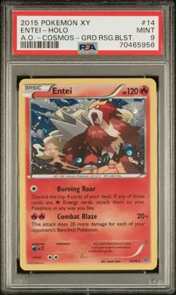 2015 POKEMON XY ANCIENT ORIGINS #14 ENTEI-HOLO PSA 9 - Image 1