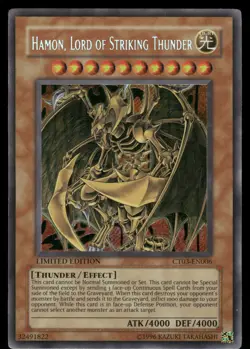 Yugioh! Hamon, Lord of Striking Thunder CT03-EN006 Secret Rare MP - Image 1