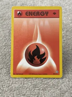 Fire Energy Neo Genesis 1st First Edition WOTC Pokemon Card 93/111 EXC - Image 1