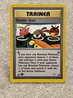 Double Gust 1st First Edition Neo Genesis Set WOTC Pokemon Card 100/111 EXC - Image 1