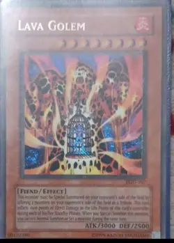 Yu-Gi-Oh Card - PGD-107 - LAVA GOLEM (secret rare holo) *Played* - Image 1