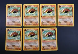 4 Kabuto 1st Edition & 3 Unlimited Fossil Set 50/62 Pokemon Card - Image 1
