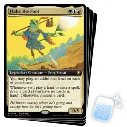 FLUBS, THE FOOL (BLOOMBURROW BUY-A-BOX) X4 Promo Magic MTG MINT CARD - Image 1