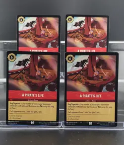 Disney Lorcana A Pirate's Life 132/204 Fabled Uncommon 4 Cards Set - Image 1