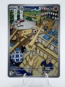 Pokemon TCG Timburr 183/167 Illustration Rare Twilight Masquerade NM - Image 1