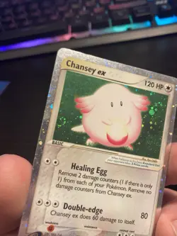 Chansey ex 96/109 Ruby and Sapphire Pokemon Card MP/HP - Image 3