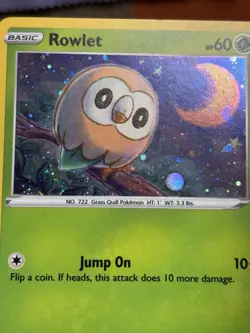 Rowlet SWSH220 Promo Pokemon TCG Holo - Image 3