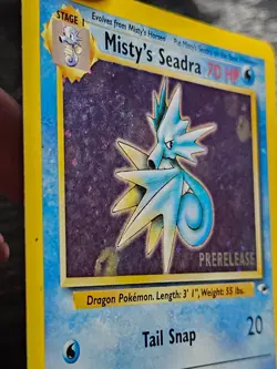 Pokemon TCG WOTC CCG Misty's Seadra - PRERELEASE Holo Promo #9/132 - Image 2
