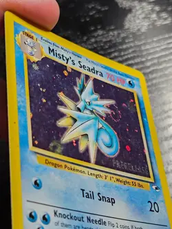 Pokemon TCG WOTC CCG Misty's Seadra - PRERELEASE Holo Promo #9/132 - Image 3