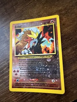 Pokemon TCG Entei Reverse Holo Promo #34 Black Star Movie Promo LP - Image 2
