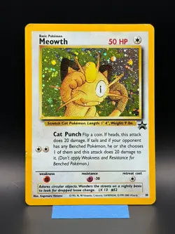 Pokemon Meowth Nintendo Black Star Promo #10 Holo WOTC - Image 1