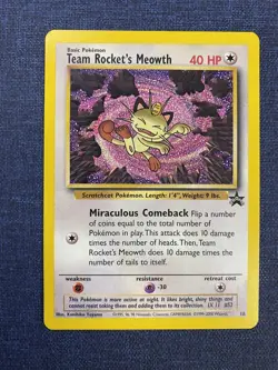 Pokemon TCG Black Star Promo Team Rocket’s Meowth #18 - Image 1