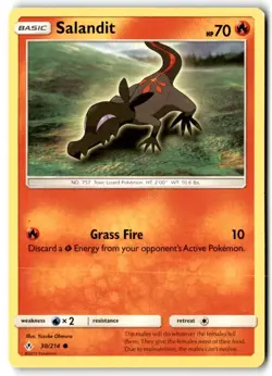 2019 Sun & Moon - Unbroken Bonds Salandit #30 Basic/Common - Image 1