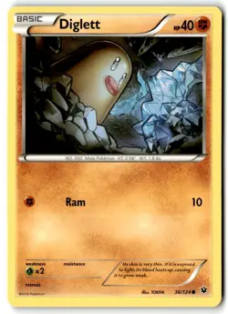 2016 XY - Fates Collide Diglett #36 Basic/Common - Image 1