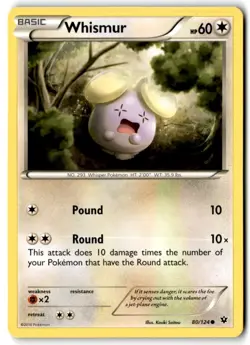 2016 XY - Fates Collide Whismur #80 Basic/Common - Image 1