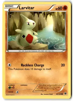2016 XY - Fates Collide Larvitar #40 Basic/Common - Image 1