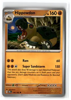 2025 Scarlet & Violet Series - Destined Rivals Hippowdon #106 Uncommon - Image 1