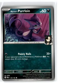 2025 Scarlet & Violet Series - Destined Rivals Marnie's Purrloin #130 Common - Image 1