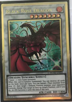 Yu-Gi-Oh! TCG Black Rose Dragon MGED-EN026 Premium Gold Rare Near Mint - Image 1