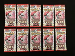 Pokemon Card 151 Japanese sv2a new Pack 10 Lot Unopened Sealed From Japan - Image 1