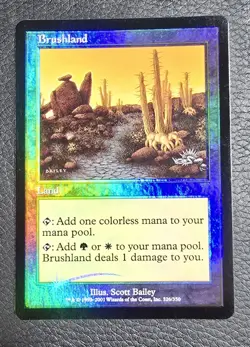 Brushland 7th Edition Foil MTG LP Magic Card Seventh Rare - Image 1