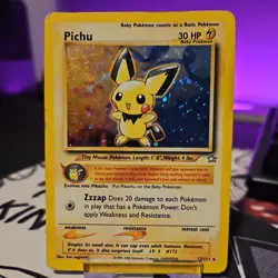 Pokemon Pichu TCG Neo Genesis Holo Card 12/111 Unlimited Holo Rare - Image 1