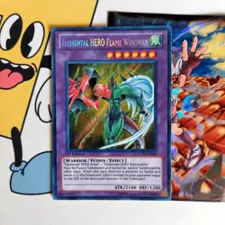 Elemental HERO Flame Wingman 1st Edition Legendary Collection 2 LCGX-EN045 card - Image 1