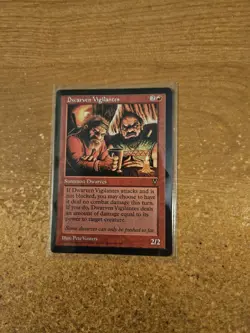 MAGIC THE GATHERING VISIONS DWARVEN VIGILANTES LIGHTLY PLAYED - Image 1