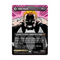 WOTC Marvel's Spider-Man Eddie Brock (0233) (Borderless) (MR) (Foil) NM - Image 1