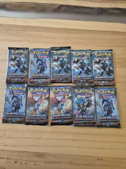 Pokemon - 10x Burning Shadows Booster Packs - Sealed And Unweighed - Image 1