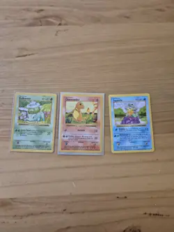 Pokemon - Shadowless Starters - Charmander Bulbasaur Squirtle - Shadowless Base - Image 1