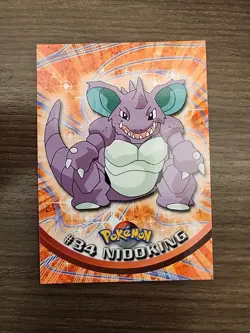 Pokemon Topps TV Animation Edition #34 Nidoking! Black Logo! - Image 1