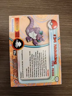 Pokemon Topps TV Animation Edition #34 Nidoking! Black Logo! - Image 2