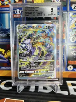 2023 Pokemon Crown Zenith Mewtwo Vstar Alt Art GG44/GG70 BGS 9 - Image 1