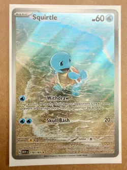 Pokemon TCG Squirtle 170/165 Scarlet & Violet 151 Illustration Rare Holo NM - Image 1
