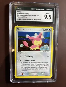 Pokemon TCG Skitty Reverse Holo 2006 EX Crystal Guardians 41/100 CGC 9.5 - Image 1