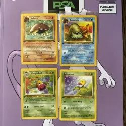 Vintage pokemon first edition commons fossil jungle kabuto omanyte bellsprout - Image 1