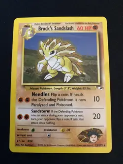 Pokemon - Brock's Sandslash - Gym Heroes 23/132 Rare - WOTC 2000, See pics! - Image 1