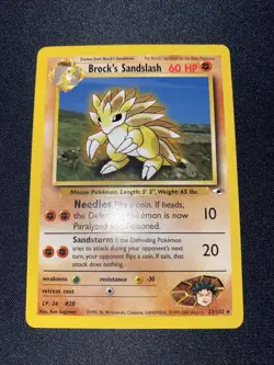 Pokemon - Brock's Sandslash - Gym Heroes 23/132 Rare - WOTC 2000, See pics! - Image 2