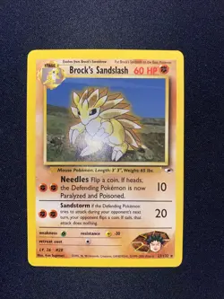 Pokemon - Brock's Sandslash - Gym Heroes 23/132 Rare - WOTC 2000, See pics! - Image 3