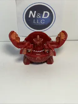 Bakugan Pyrus 520G Fortress Figure Battle Brawlers read W/Card RARE - Image 2