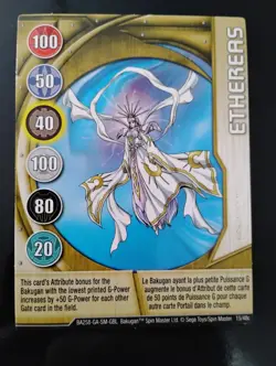 BAKUGAN SERIES 4 - 15/48C Gold GATE CARD - ETHEREAS - Image 1