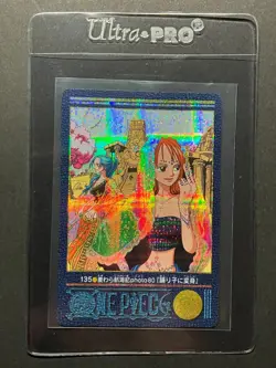 Nami ONE PIECE Visual Adventure Holo Rare Card TCG Japanese 2001 Vintage #135 AI - Image 1