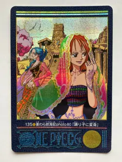 Nami ONE PIECE Visual Adventure Holo Rare Card TCG Japanese 2001 Vintage #135 AI - Image 2