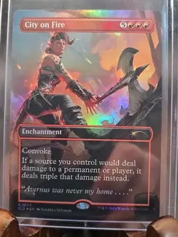 City on Fire (Rainbow Foil) Secret Lair Drop MTG Near Mint - Image 1