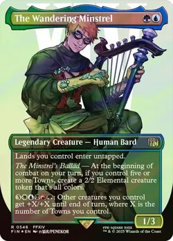 The Wandering Minstrel Surge Foil Showcase Final Fantasy MTG NM - Image 1