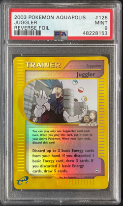 Pokemon Aquapolis 2003 Juggler 126/147 Reverse Holo PSA 9 - Image 1
