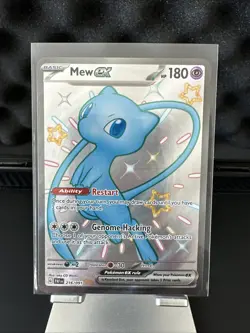 Pokemon TCG Mew EX 216/091 Paldean Fates Full Art Shiny Ultra Rare - Image 1